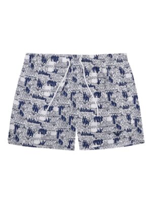 Emporio Armani Elegant White Polyester Swim Shorts