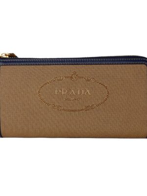Prada Brown Canvas Women Wallet