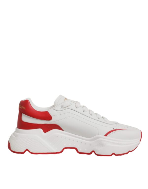 Dolce & Gabbana White Red Leather Daymaster Men Sneakers Shoes - Image 7