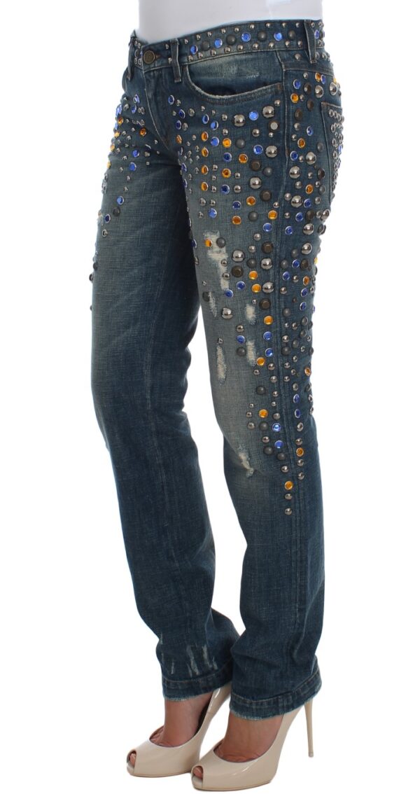 Dolce & Gabbana Enchanted Sicily Crystal Embellished Jeans - Image 2