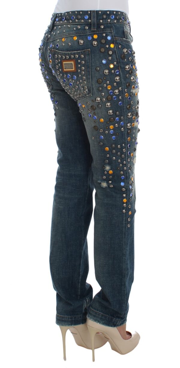 Dolce & Gabbana Enchanted Sicily Crystal Embellished Jeans - Image 4