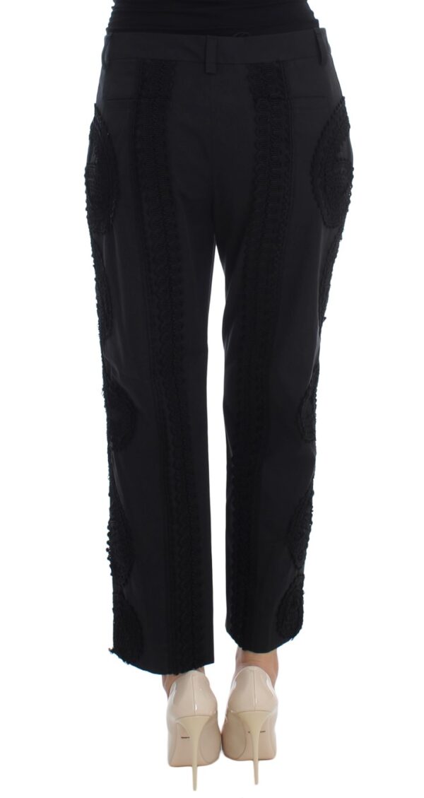 Dolce & Gabbana Elegant Black Torero Capri Pants - Image 3