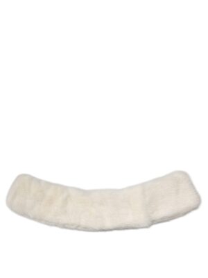 Dolce & Gabbana White Mink Fur Collar Women Neck Wrap Scarf