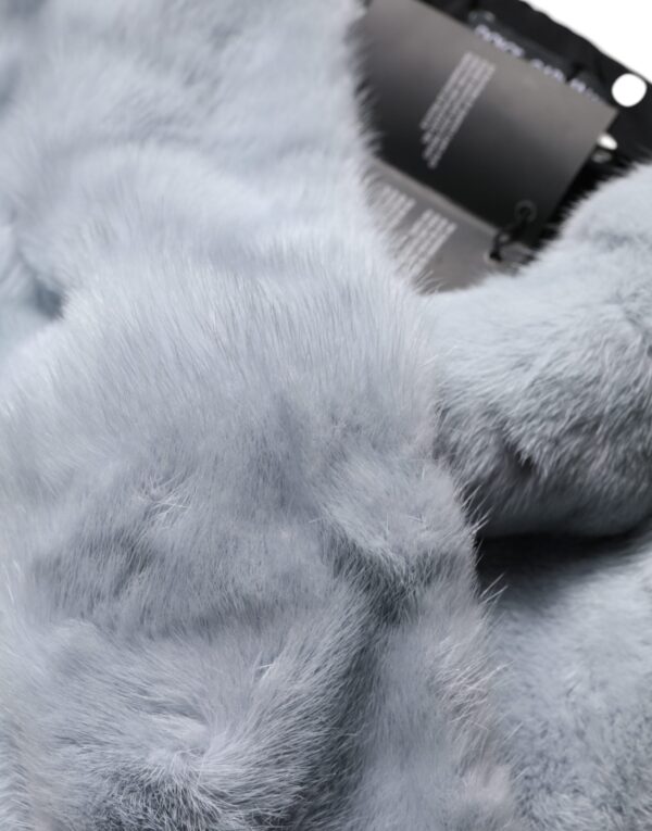 Dolce & Gabbana Powder Blue Mink Fur Neck Warmer Scarf - Image 5