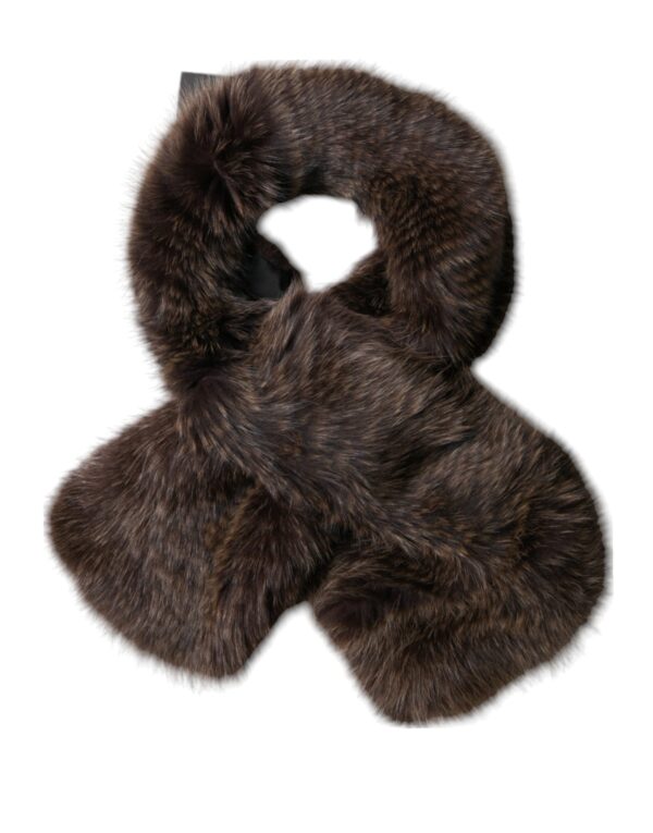 Dolce & Gabbana Brown Raccoon Fur Neck Warmer Winter Scarf - Image 7