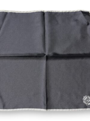 Dolce & Gabbana Gray Crown Logo Square Handkerchief Scarf