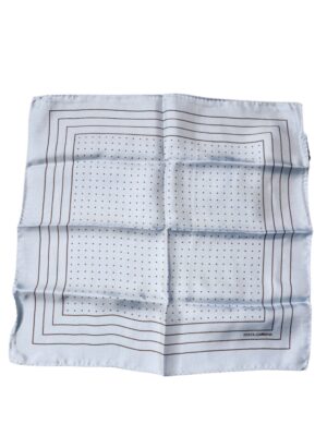 Dolce & Gabbana Sky Blue Polka Dots Square Handkerchief Scarf