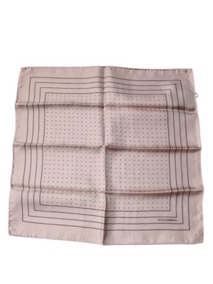 Dolce & Gabbana Pink Polka Dots Square Handkerchief Scarf