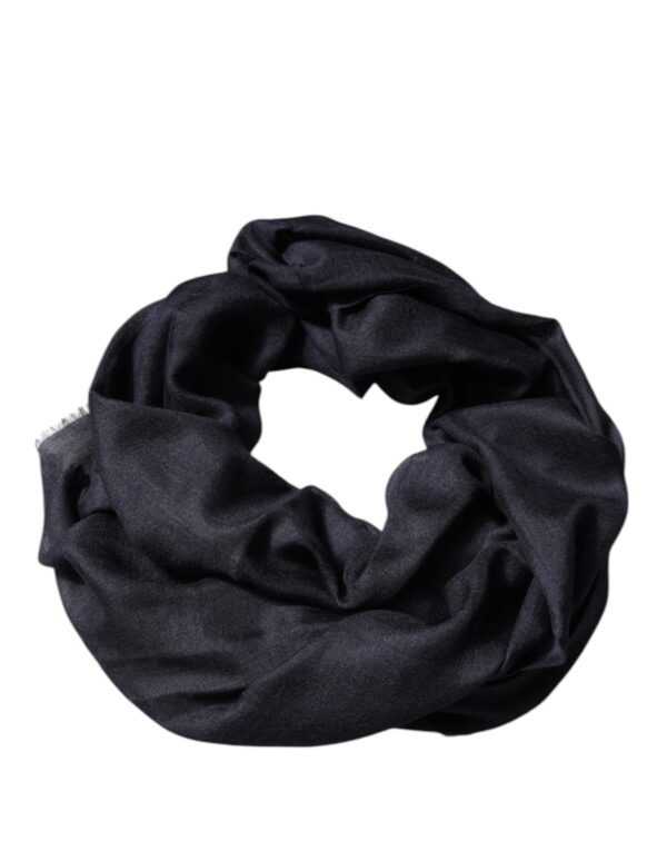 Dolce & Gabbana Black Cashmere Foulard Neck Wrap Shawl Scarf - Image 5