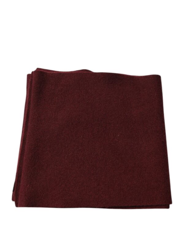 Dolce & Gabbana Maroon Cashmere Skinny Neck Wrap Scarf - Image 2