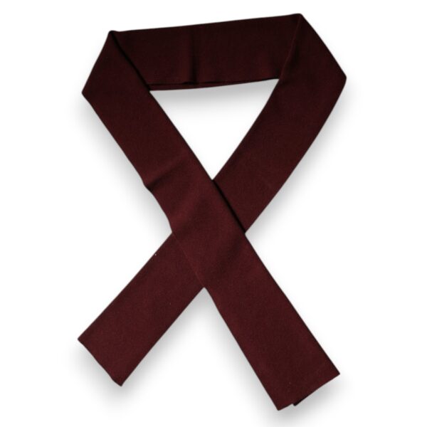 Dolce & Gabbana Maroon Cashmere Skinny Neck Wrap Scarf - Image 5