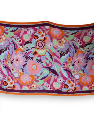 Dolce & Gabbana Multicolor Floral Print Cotton Beach Towel