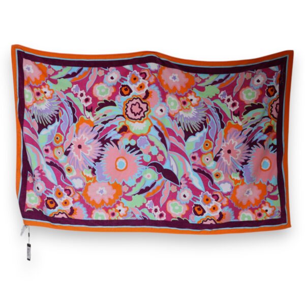 Dolce & Gabbana Multicolor Floral Print Cotton Beach Towel - Image 5