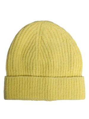 Dolce & Gabbana Yellow Cotton Knitted Winter Beanie Hat