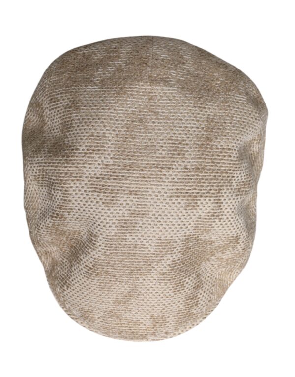 Dolce & Gabbana Beige Floral Linen Newsboy Hat - Image 6