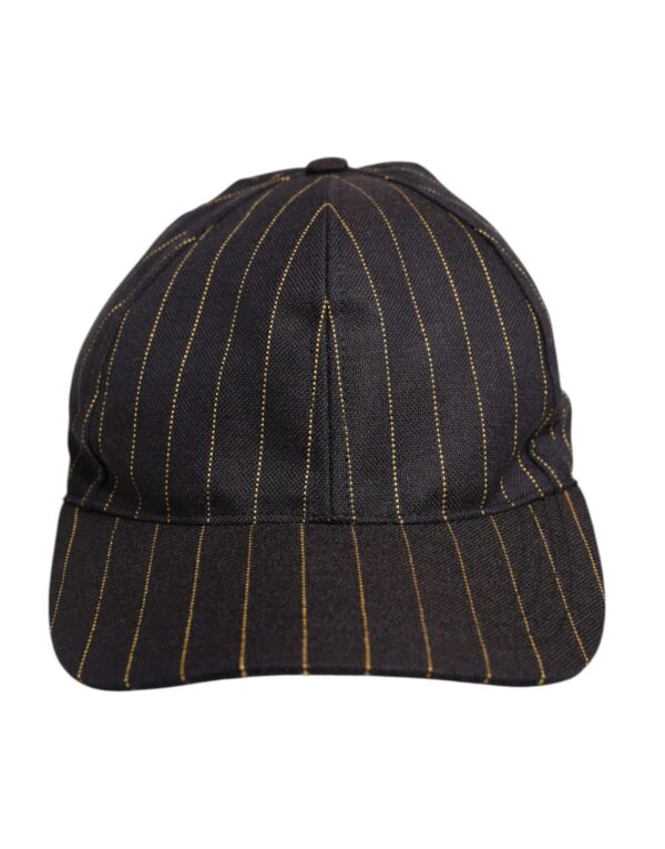 Dolce & Gabbana Brown Stripes Cotton 6 Panels Baseball Cap - Image 2
