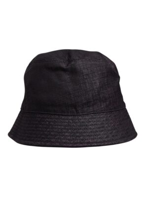 Dolce & Gabbana Black Wide Brim Nylon Bucket Hat