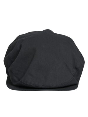 Dolce & Gabbana Black Cotton Newsboy Capello Cabbie Hat