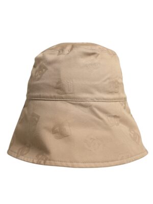 Dolce & Gabbana Beige Logo Monogram Cotton Bucket Cap
