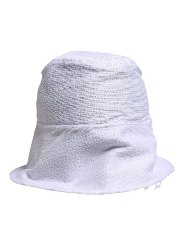 Dolce & Gabbana White Polyester Wide Brim Bucket Hat - Image 2