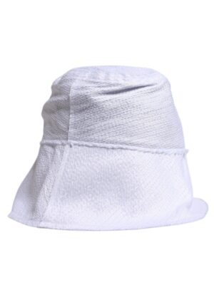 Dolce & Gabbana White Polyester Wide Brim Bucket Hat