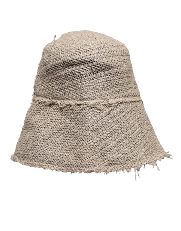Dolce & Gabbana Beige Linen Wide Brim Bucket Hat - Image 3