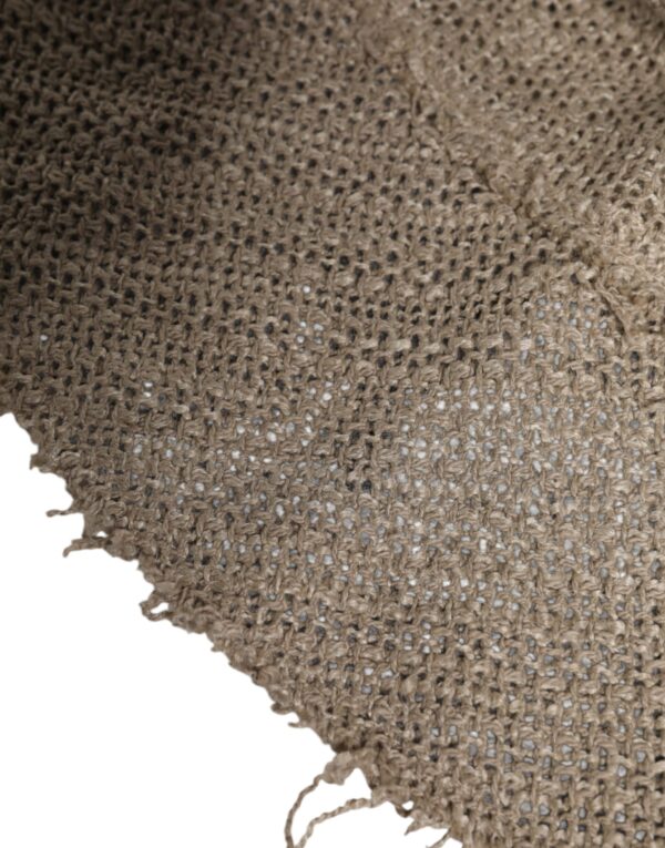 Dolce & Gabbana Beige Linen Wide Brim Bucket Hat - Image 5