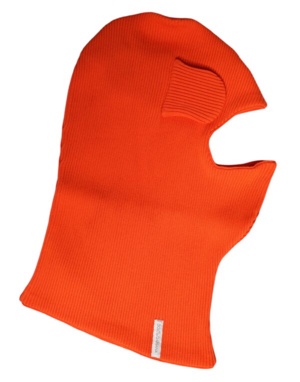 Dolce & Gabbana Orange Cotton Whole Head Wrap Balaclava Hat - Image 2
