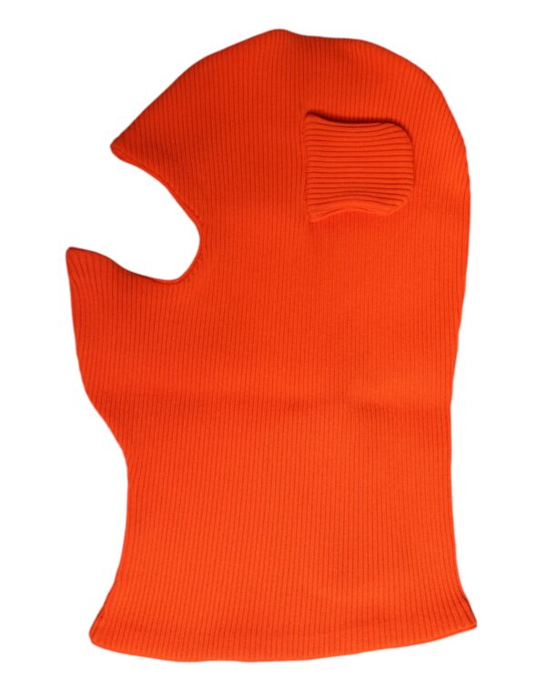 Dolce & Gabbana Orange Cotton Whole Head Wrap Balaclava Hat - Image 3