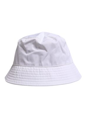 Dolce & Gabbana White Cotton Wide Brim Bucket Hat