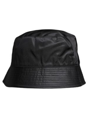 Dolce & Gabbana Black Cotton Wide Brim Bucket Hat
