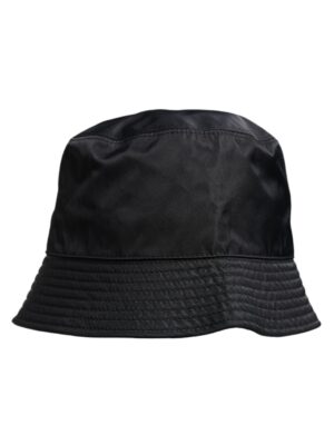 Dolce & Gabbana Black Cotton Wide Brim Bucket Hat
