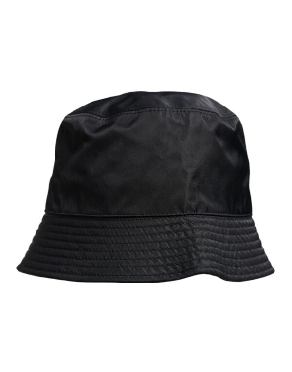 Dolce & Gabbana Black Cotton Wide Brim Bucket Hat - Image 3