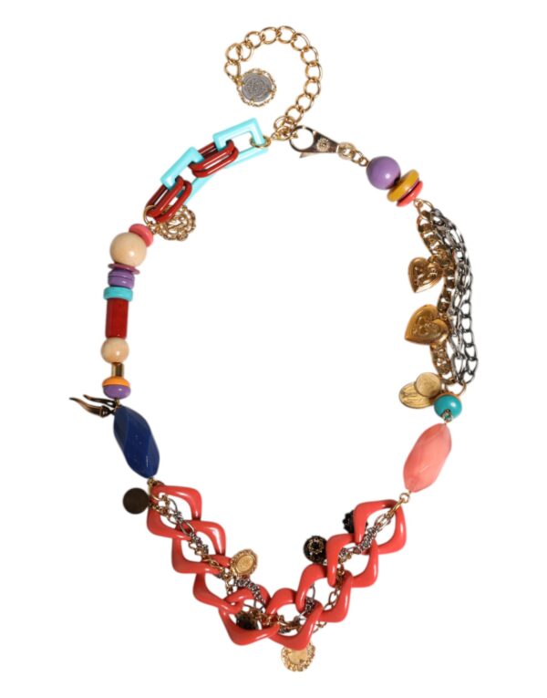 Dolce & Gabbana Multicolor Embellished Waist Chain Belt - Image 6