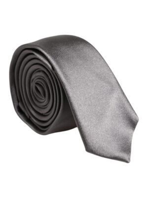 Dolce & Gabbana Metallic Silver Silk Adjustable Necktie Tie