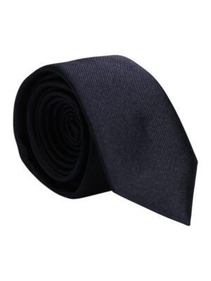 Dolce & Gabbana Dark Blue Silk Adjustable Necktie Tie