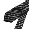 Dolce & Gabbana Black White Stripes Silk Adjustable Necktie Tie - Image 4