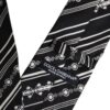 Dolce & Gabbana Black White Stripes Silk Adjustable Necktie Tie - Image 6