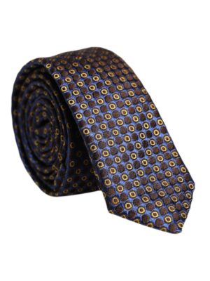 Dolce & Gabbana Multicolor Circles Silk Adjustable Necktie Tie
