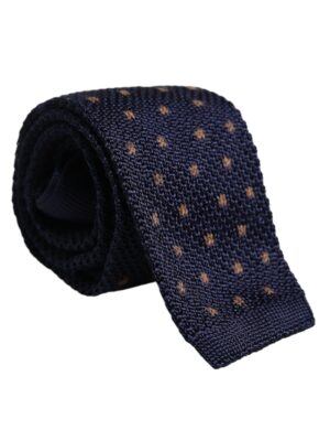 Dolce & Gabbana Blue Polka Dot Silk Adjustable Necktie Tie
