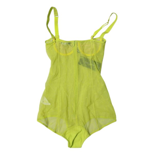 Dolce & Gabbana Green Tulle Balconette Bra Bodysuit Underwear - Image 5