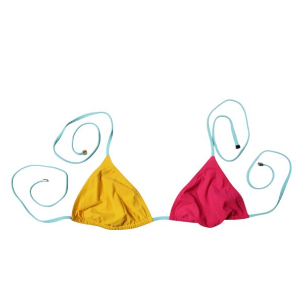 Dolce & Gabbana Multicolor Halter Beachwear Bikini Top Swimwear - Image 3