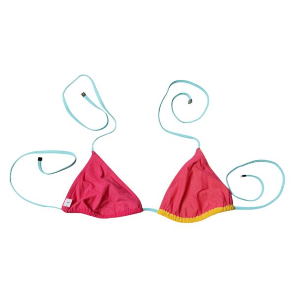Dolce & Gabbana Multicolor Halter Beachwear Bikini Top Swimwear - Image 5