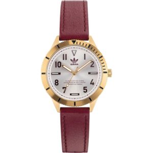 Adidas Red Leather Watch