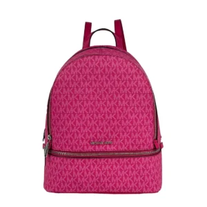 Michael Kors Rhea Medium PVC Backpack Bookbag Dragon Fruit
