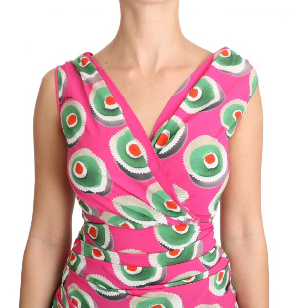 Dolce & Gabbana Sicilian Cake Print Sleeveless Silk Top - Image 4