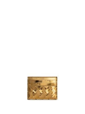 Bottega Veneta Gold Leather Wallet