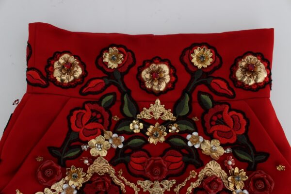 Dolce & Gabbana Enchanted Sicilian Rose Embroidered Mini Shorts - Image 5