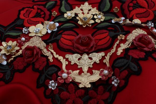 Dolce & Gabbana Enchanted Sicilian Rose Embroidered Mini Shorts - Image 7