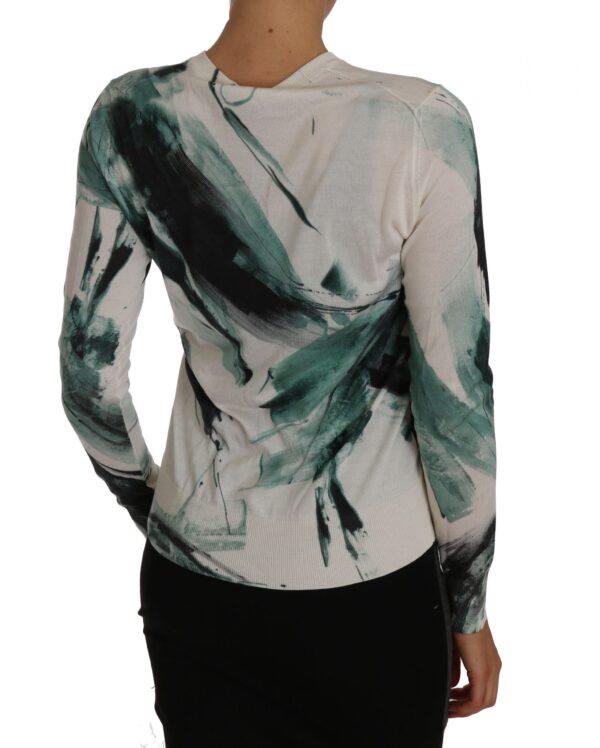 Dolce & Gabbana Elegant White Silk Lightweight Cardigan - Image 2
